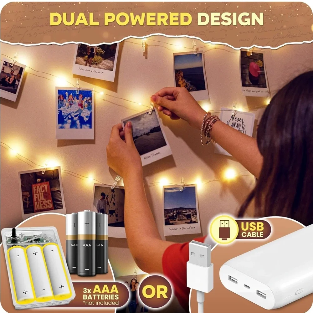 Photo clip string lights